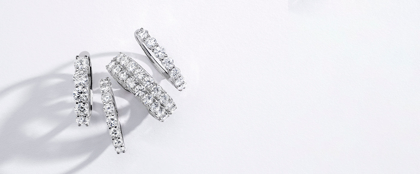 Moissanite Wedding Rings & Bands