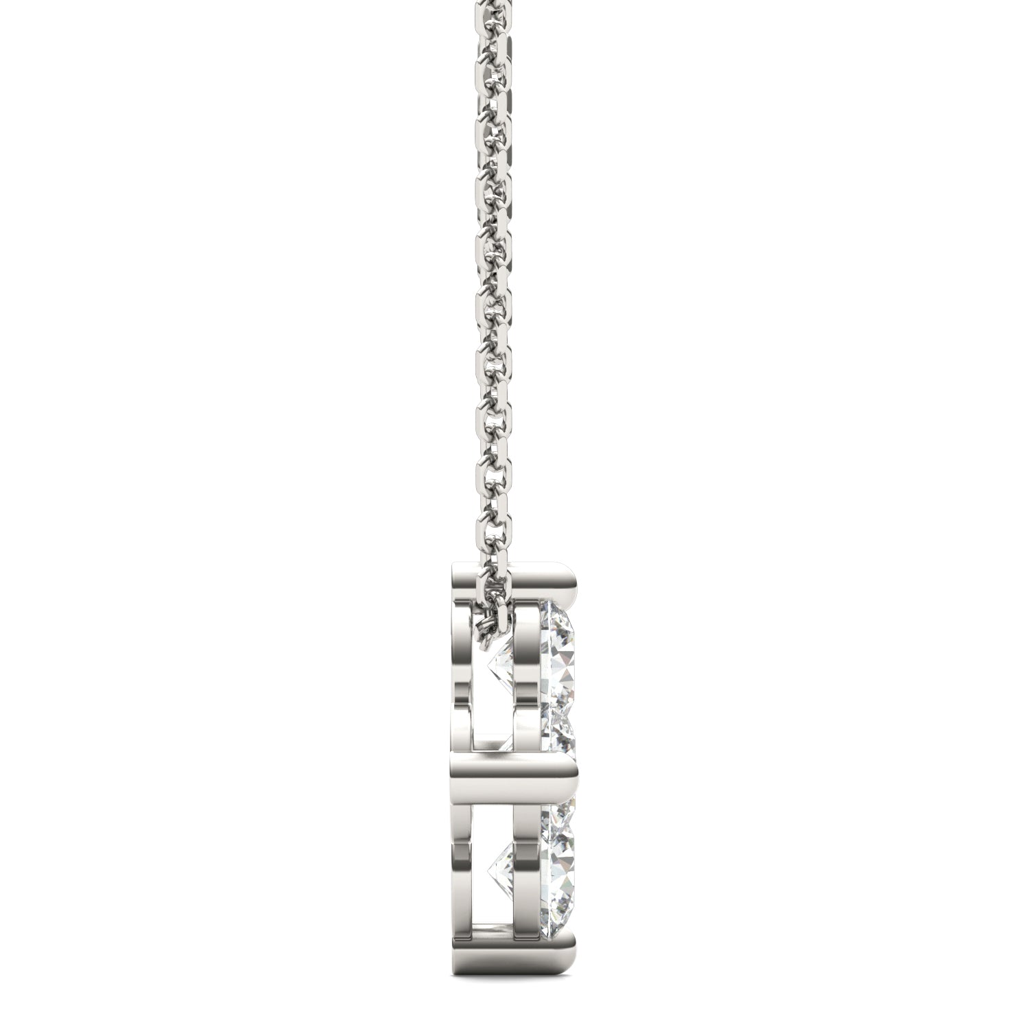 0.92 CTW DEW Moissanite Floral Pendant in Sterling Silver