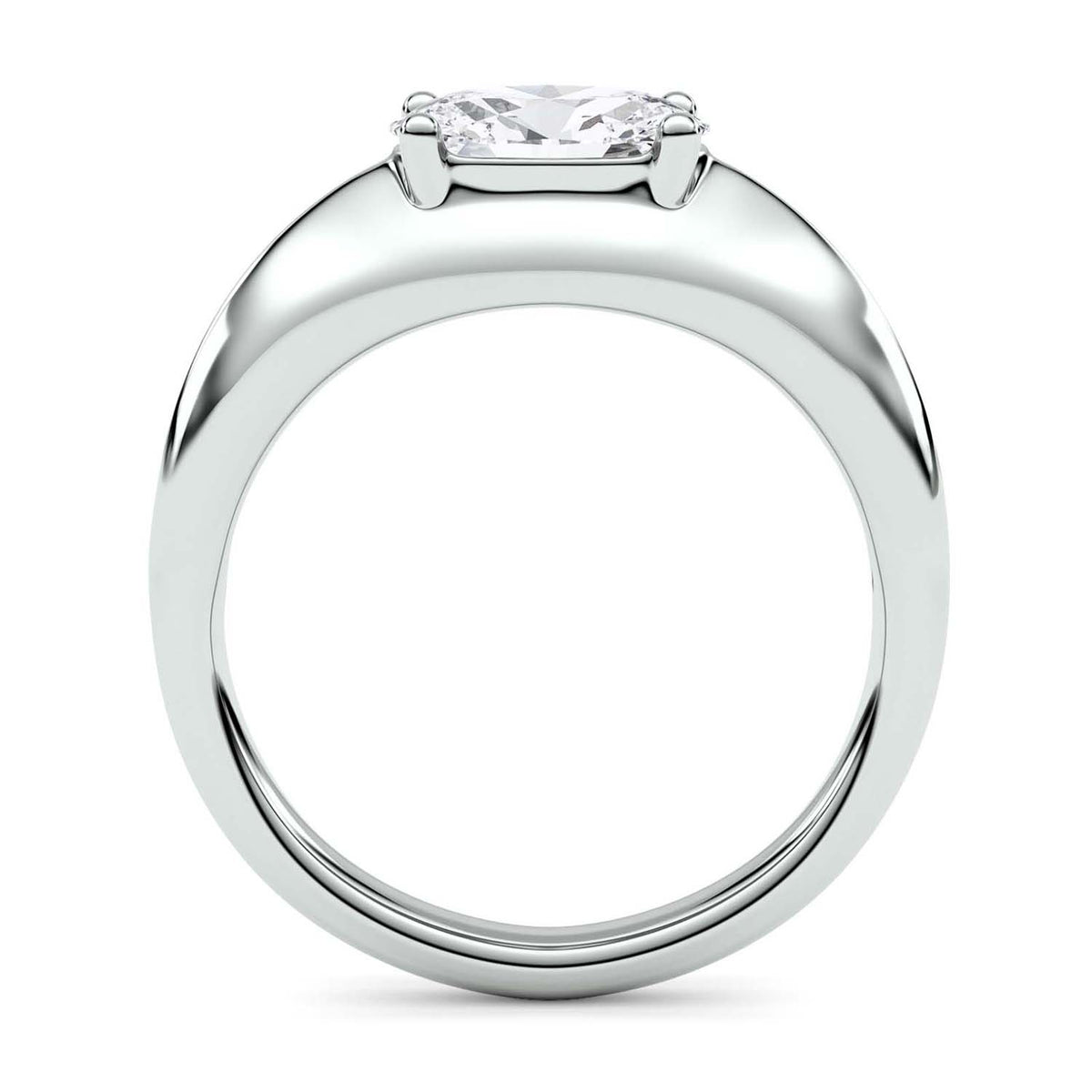 Forever Bright 1.41 CTW Moissanite Cushion Solitaire Ring Silver or Gold Vermeil