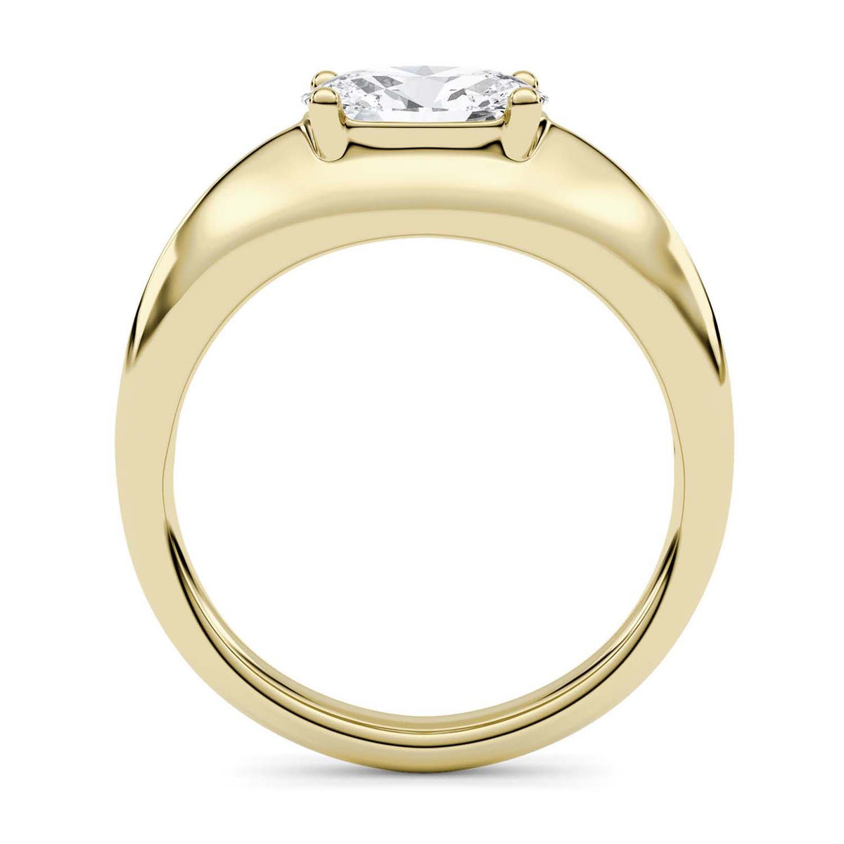 Forever Bright 1.41 CTW Moissanite Cushion Solitaire Ring Silver or Gold Vermeil