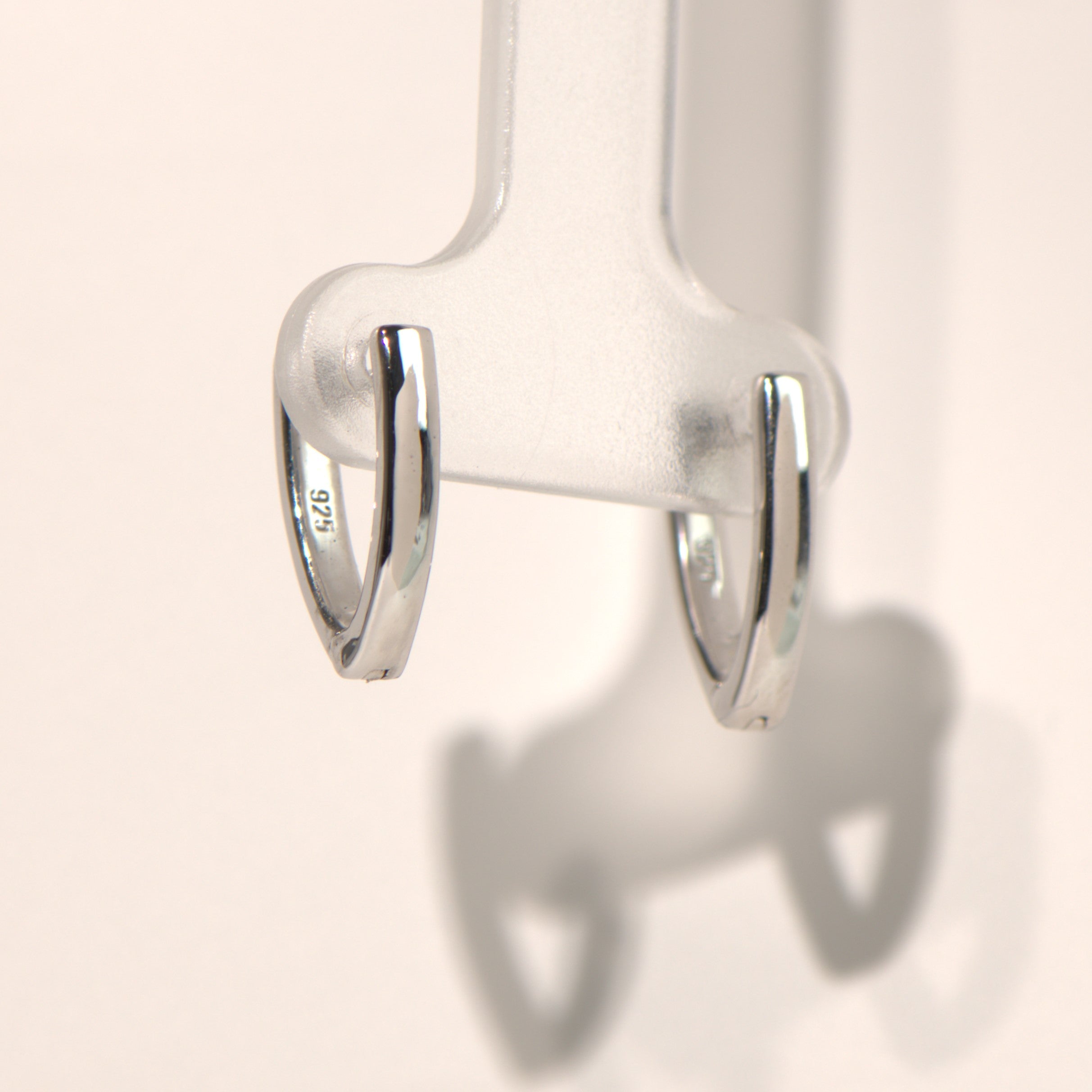 Huggie Hoop Earrings in Sterling Silver