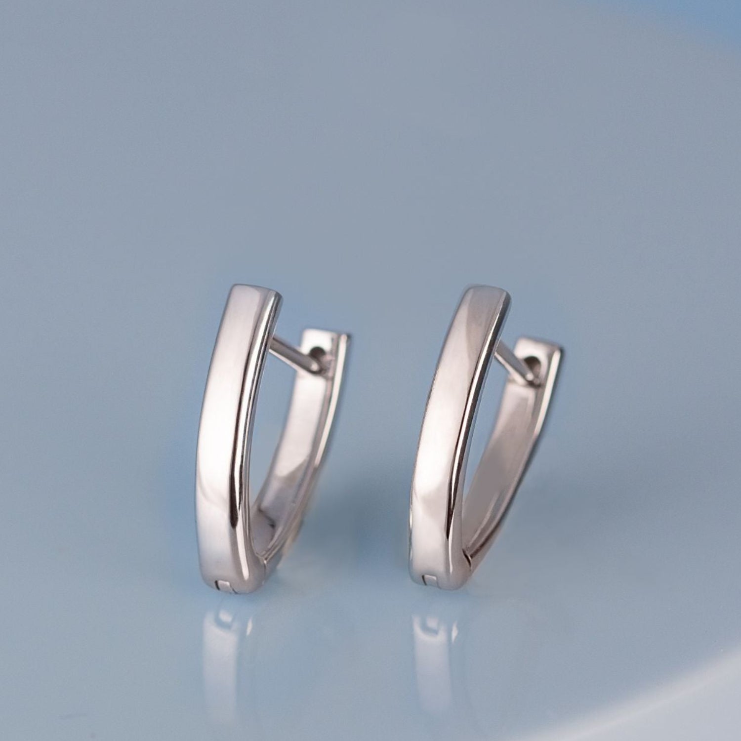 Huggie Hoop Earrings in Sterling Silver