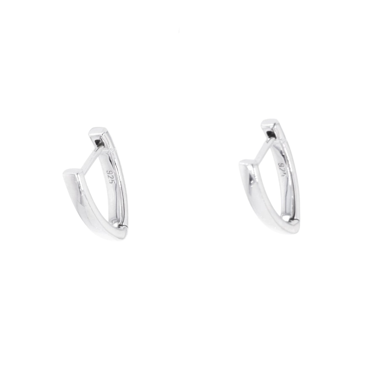 Huggie Hoop Earrings in Sterling Silver