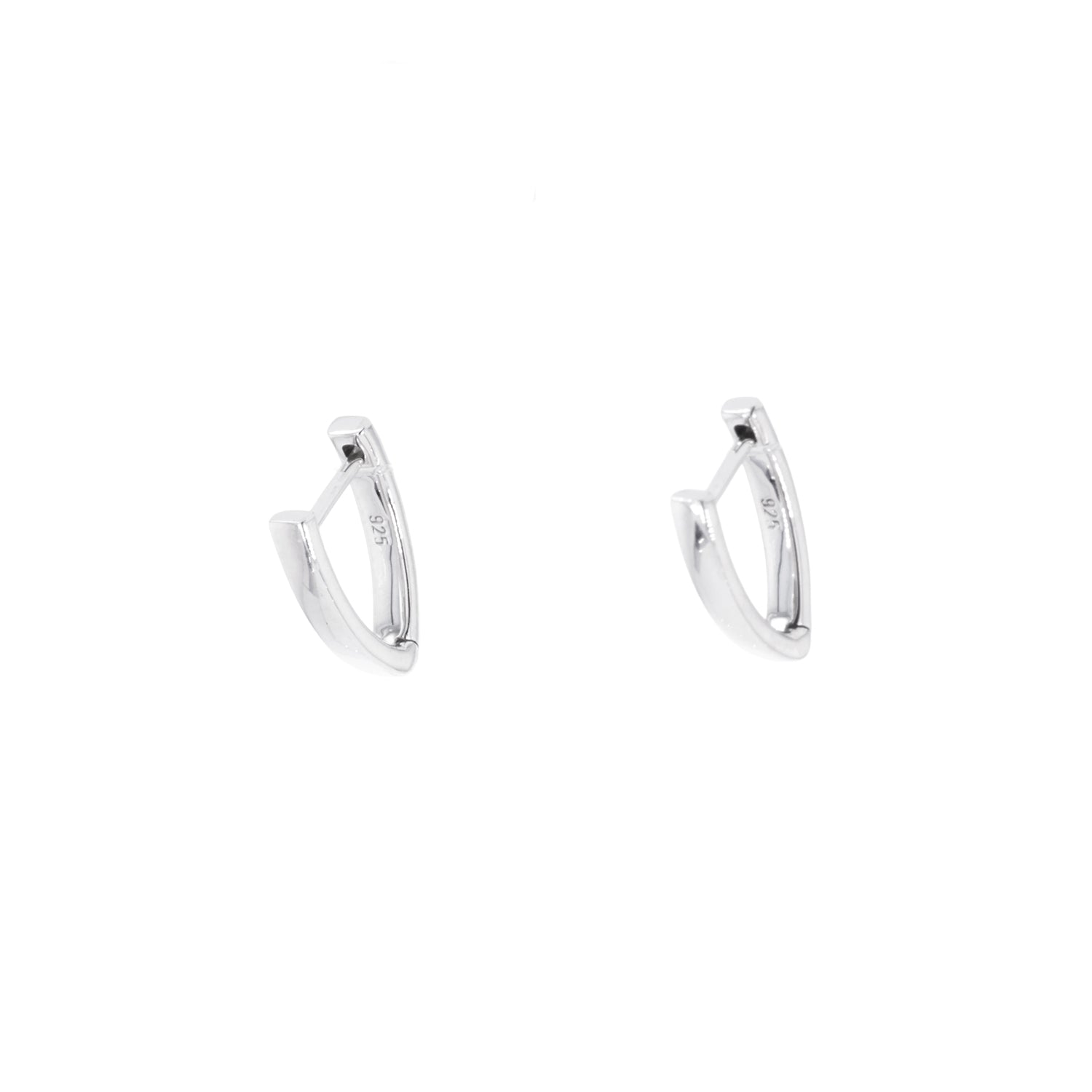 Huggie Hoop Earrings in Sterling Silver