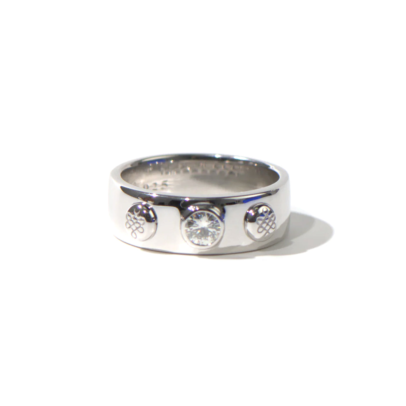0.23 CTW DEW Round Moissanite Band in Sterling Silver