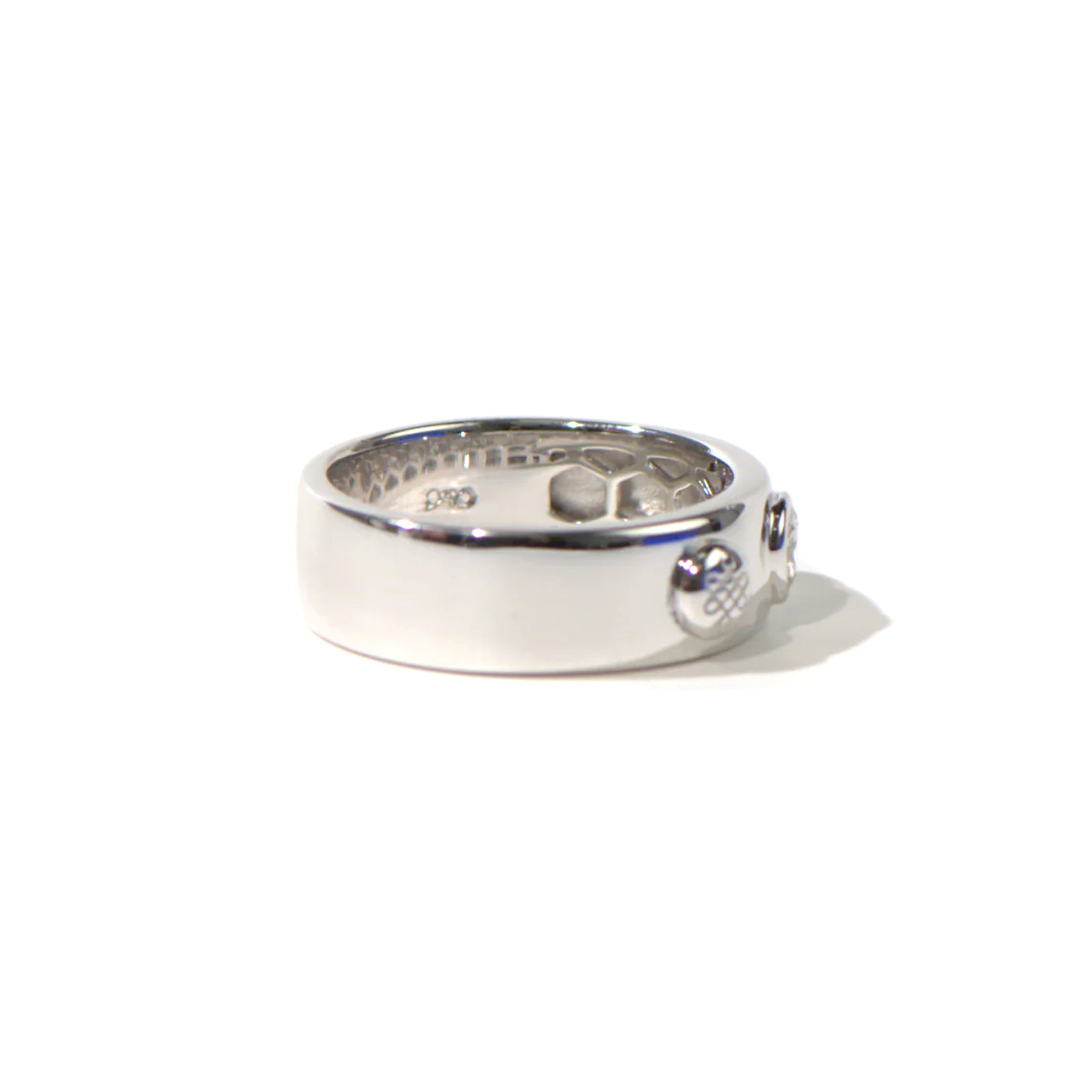 0.23 CTW DEW Round Moissanite Band in Sterling Silver