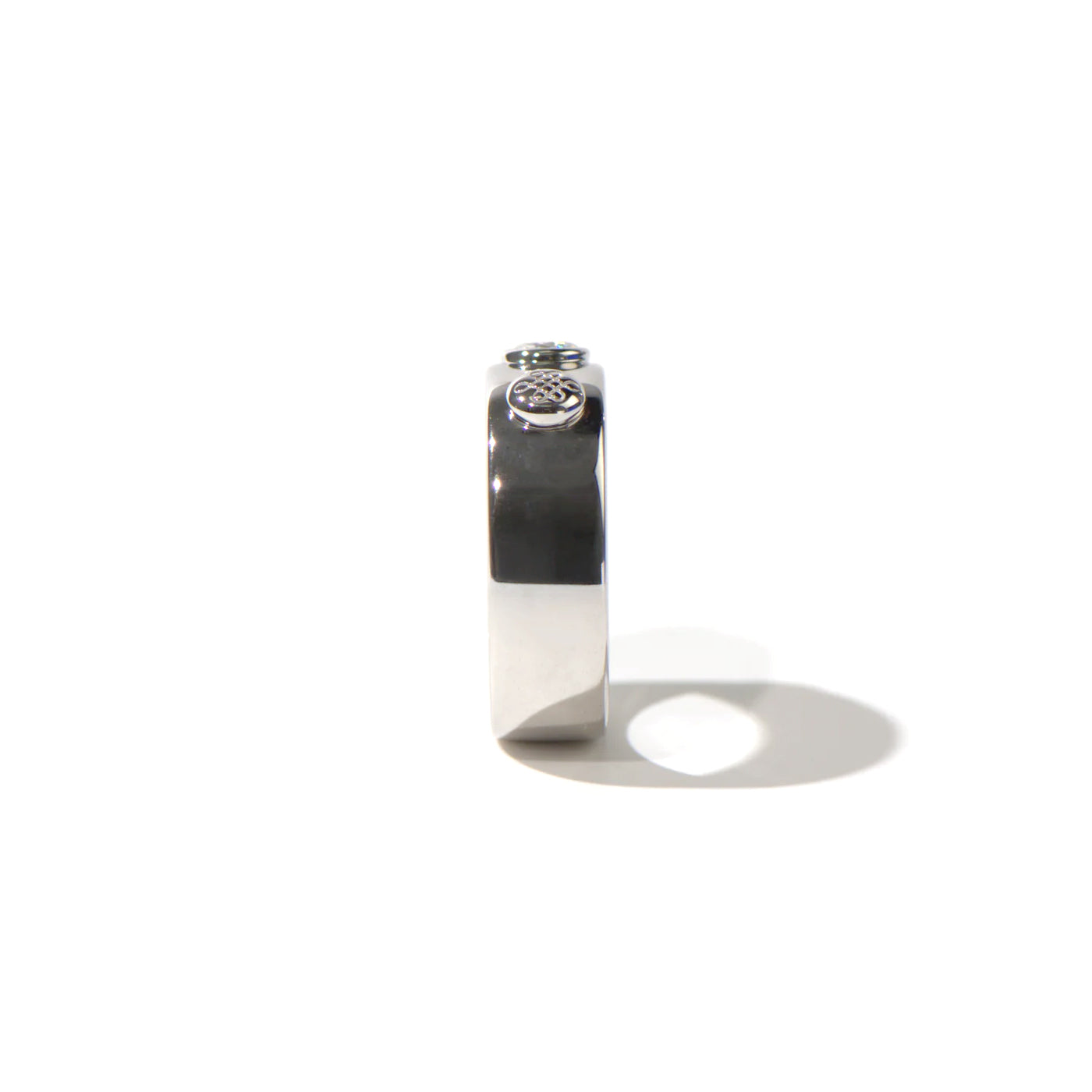 0.23 CTW DEW Round Moissanite Band in Sterling Silver