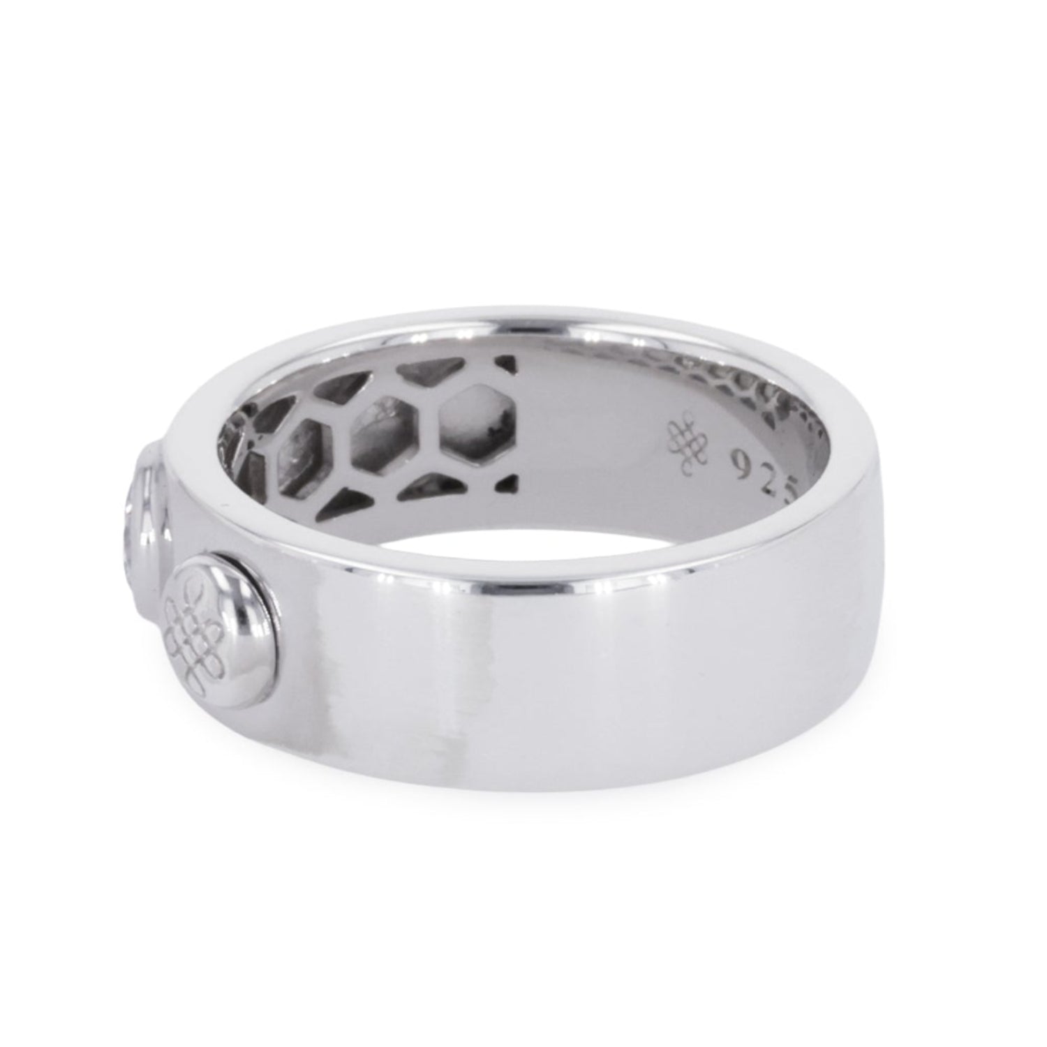 0.23 CTW DEW Round Moissanite Band in Sterling Silver