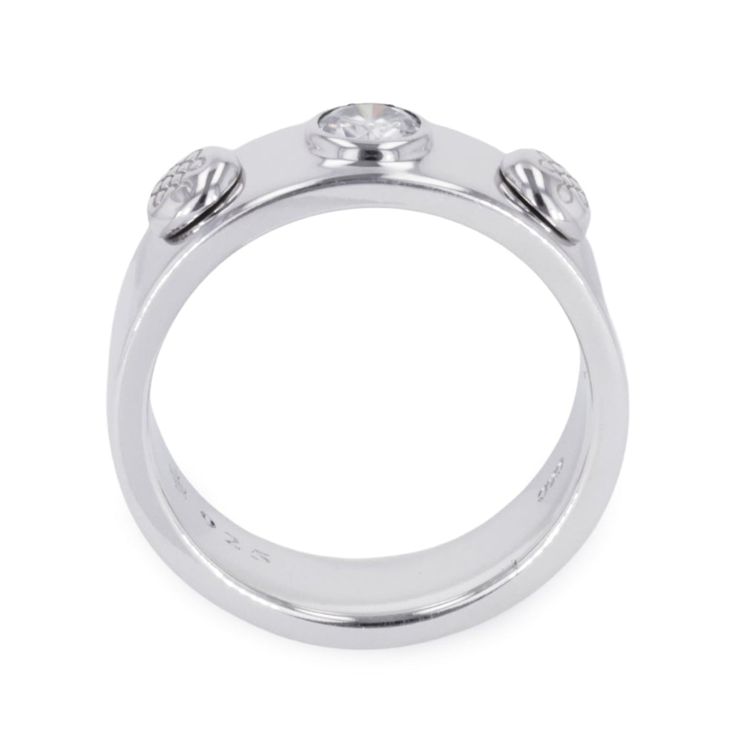 0.23 CTW DEW Round Moissanite Band in Sterling Silver