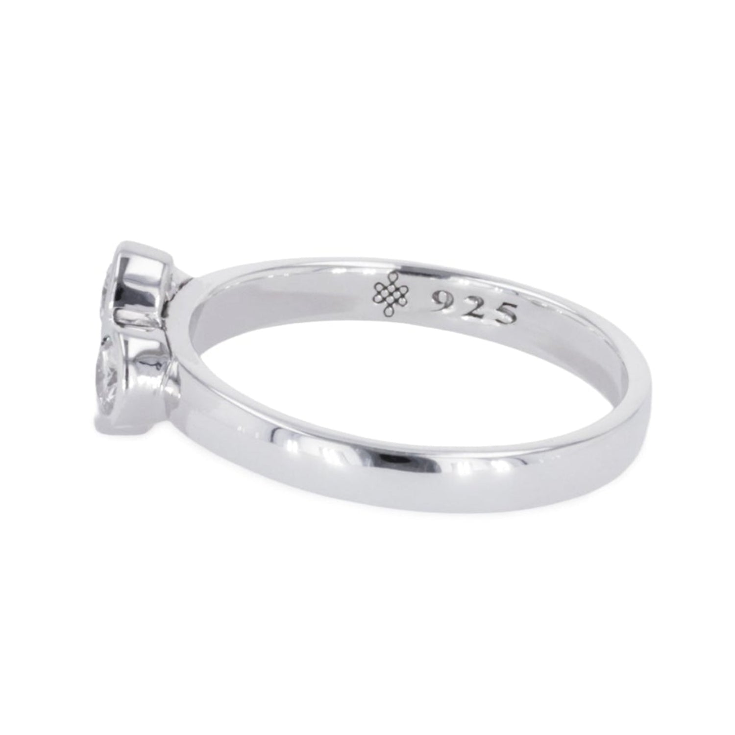 0.40 CTW DEW Moissanite East-West Cluster Fashion Ring in Sterling Silver