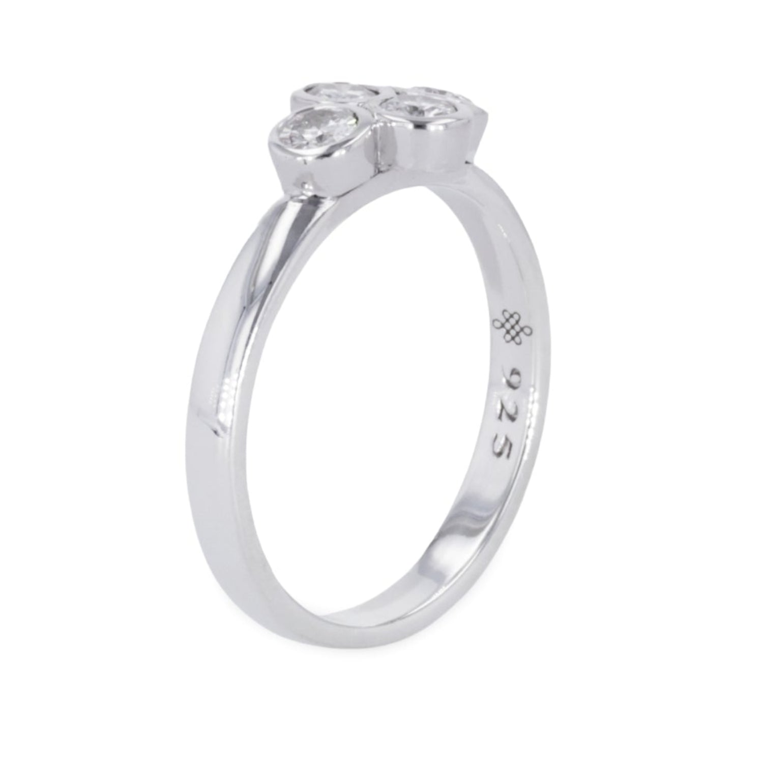 0.40 CTW DEW Moissanite East-West Cluster Fashion Ring in Sterling Silver