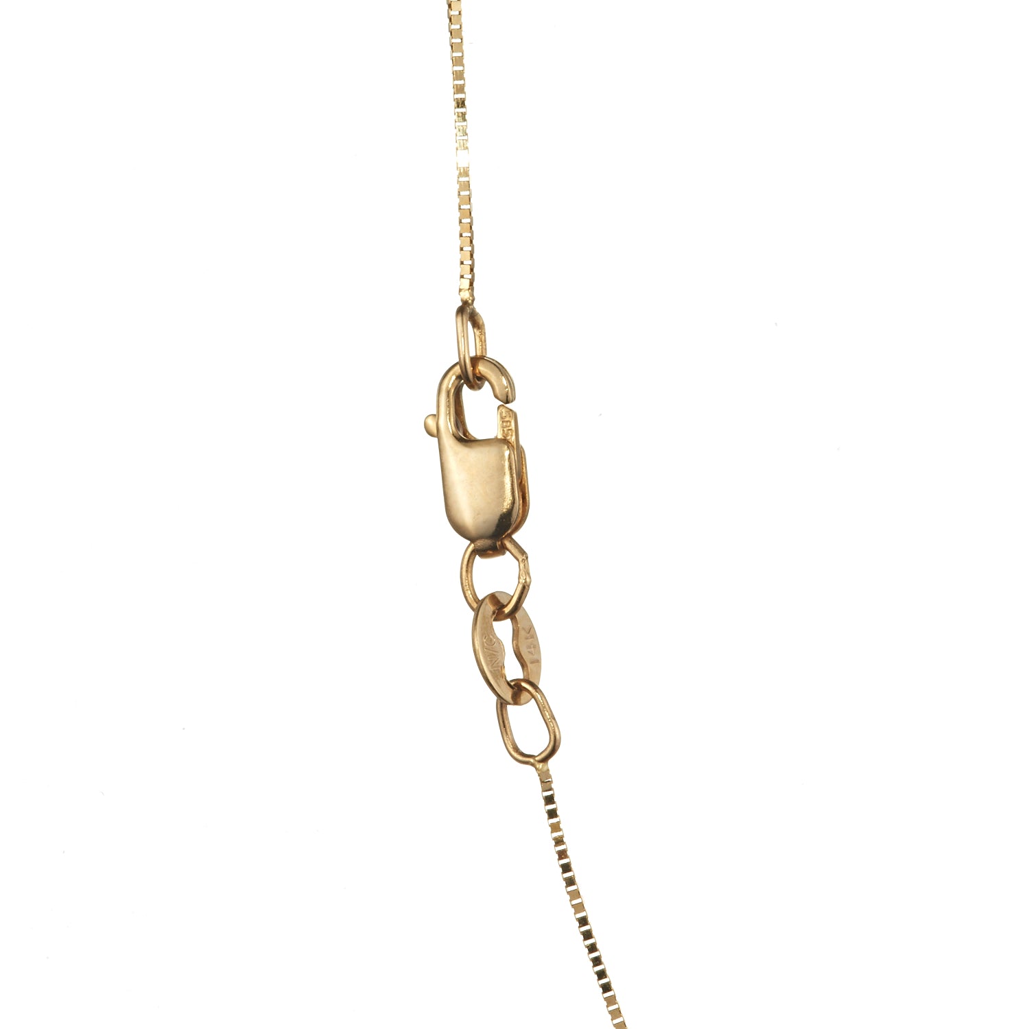 0.11 CTW DEW Round Moissanite Single Prong Cross Pendant in 14K Yellow Gold