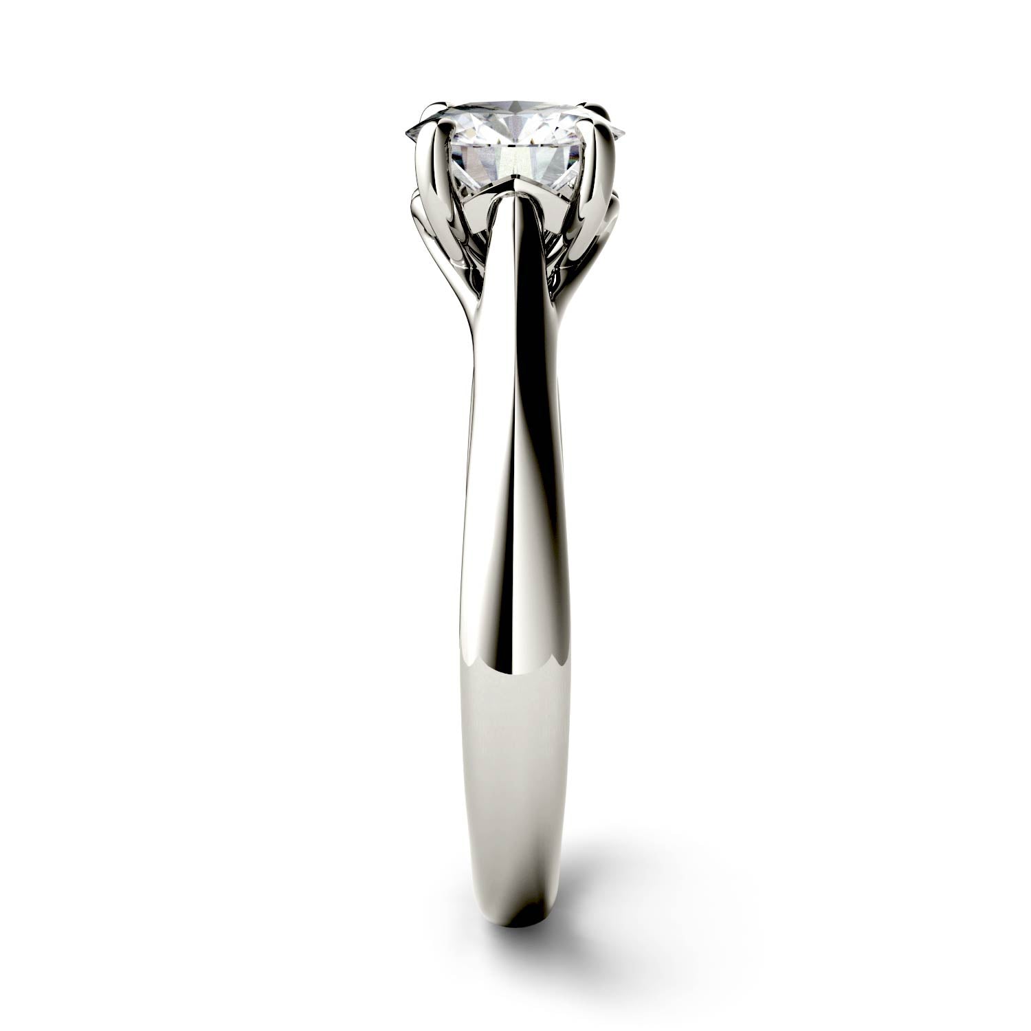 2.73 CTW DEW Round Moissanite Solitaire Engagement Ring in 14K White Gold