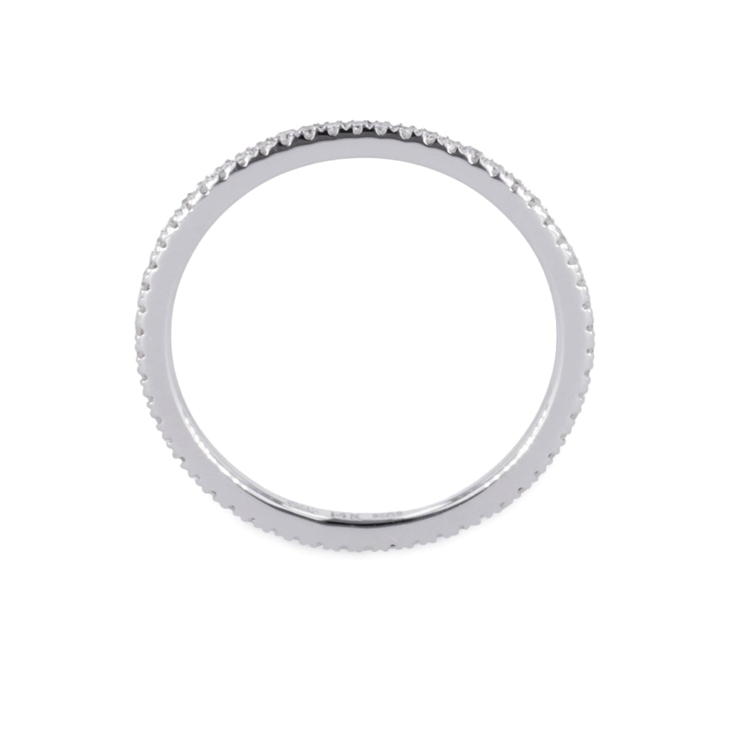 0.29 CTW DEW Round Moissanite Wedding Band in 14K White Gold