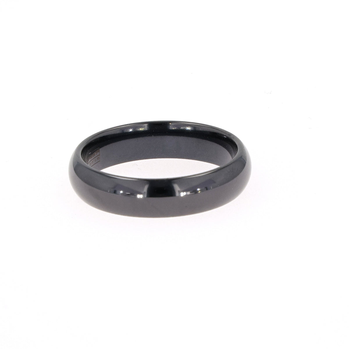 Domed Black Titanium Men's Band