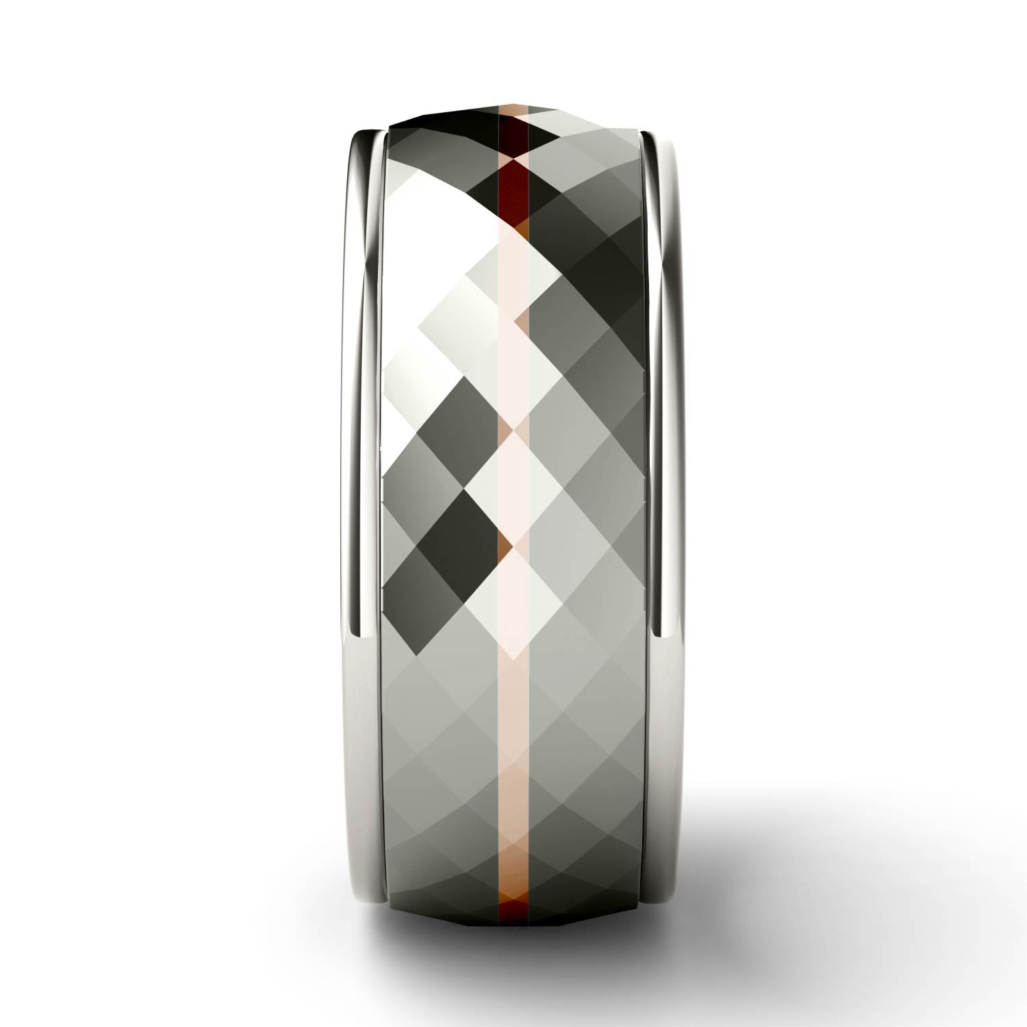 Men's Wedding Band in Titanium and 14K Gold