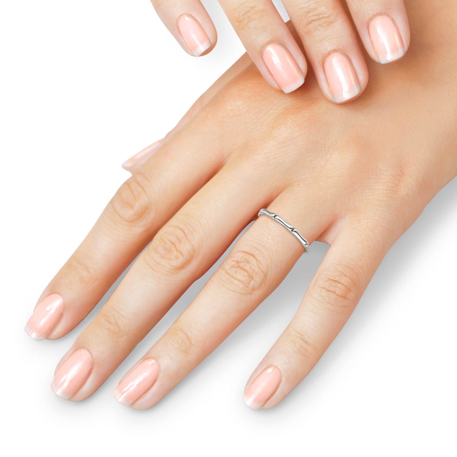 Sterling Silver Bamboo Stackable Ring