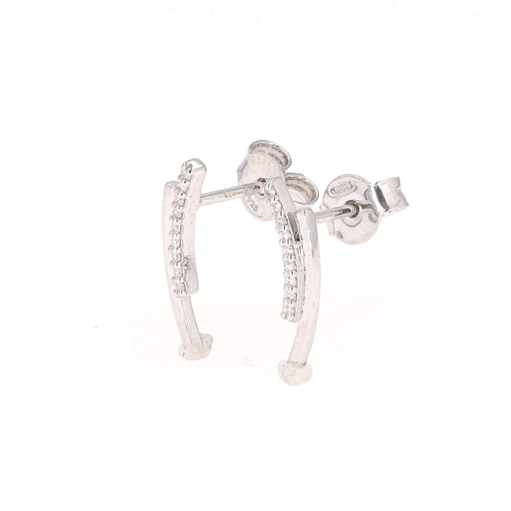 0.09 CTW DEW Round Near-Colorless Moissanite Fashion Earring in Sterling Silver