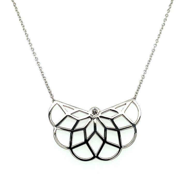 0.10 CTW DEW Moissanite Rosace Necklace in Sterling Silver