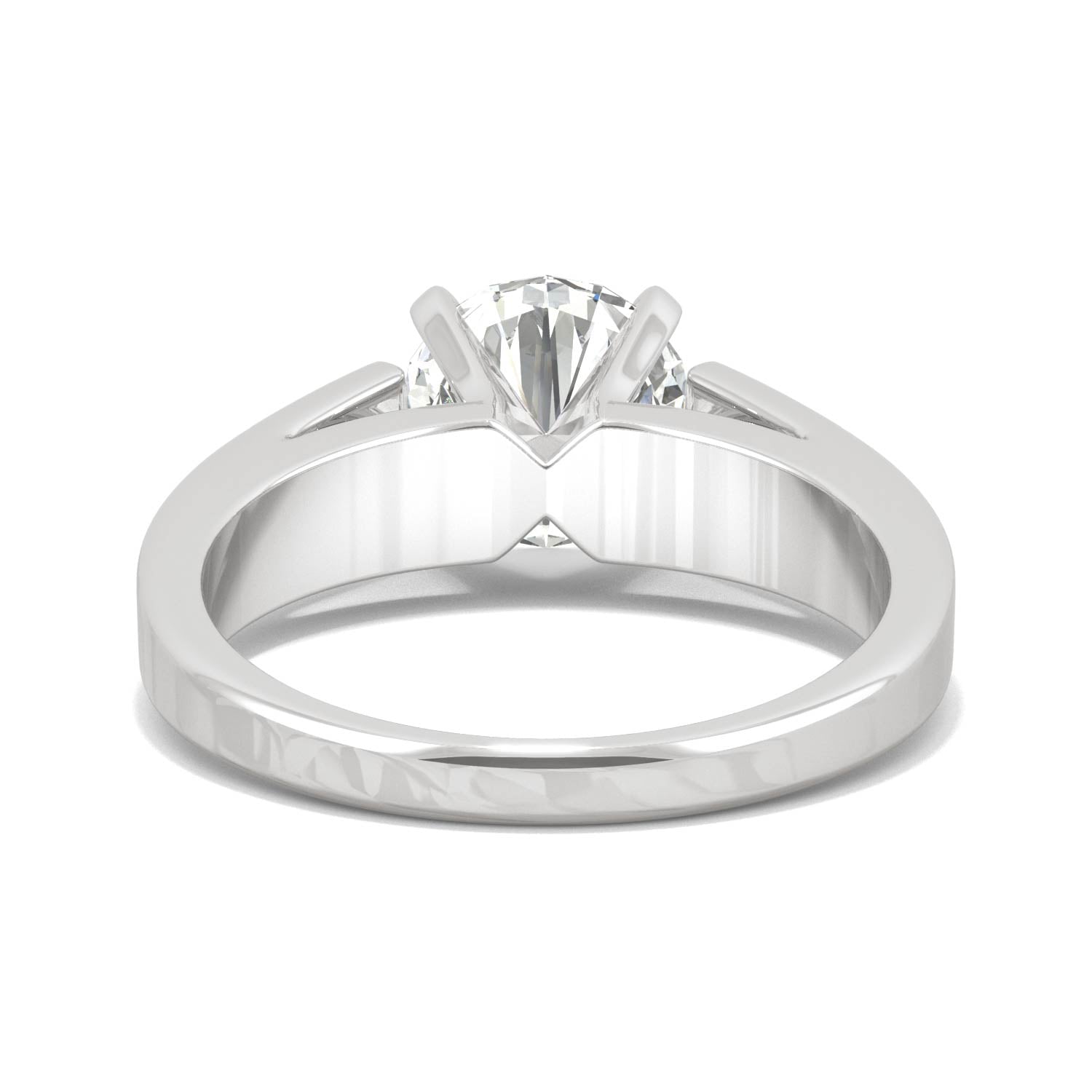 1.9 CTW DEW Round Moissanite Solitaire Engagement Ring in 14K White Gold