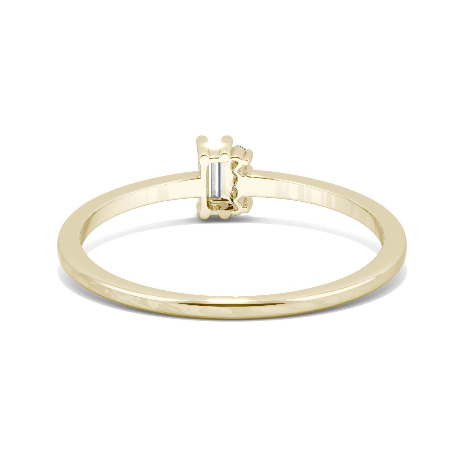 0.14 CTW DEW Baguette Moissanite Fashion Ring in 14K Yellow Gold