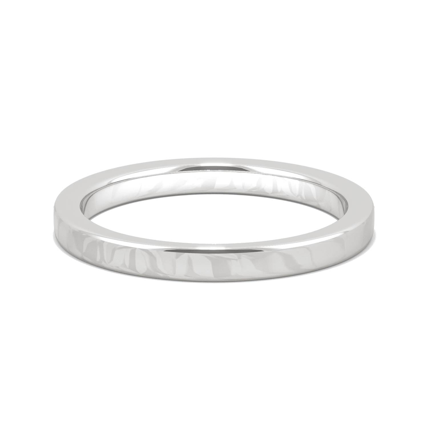 0.22 CTW DEW Round Moissanite Bead Set Wedding Band in 14K White Gold