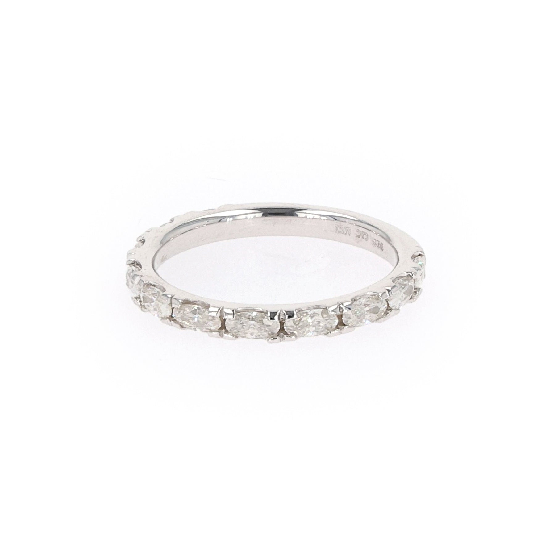 1.1 CTW DEW Oval Moissanite Classic Band in Sterling Silver