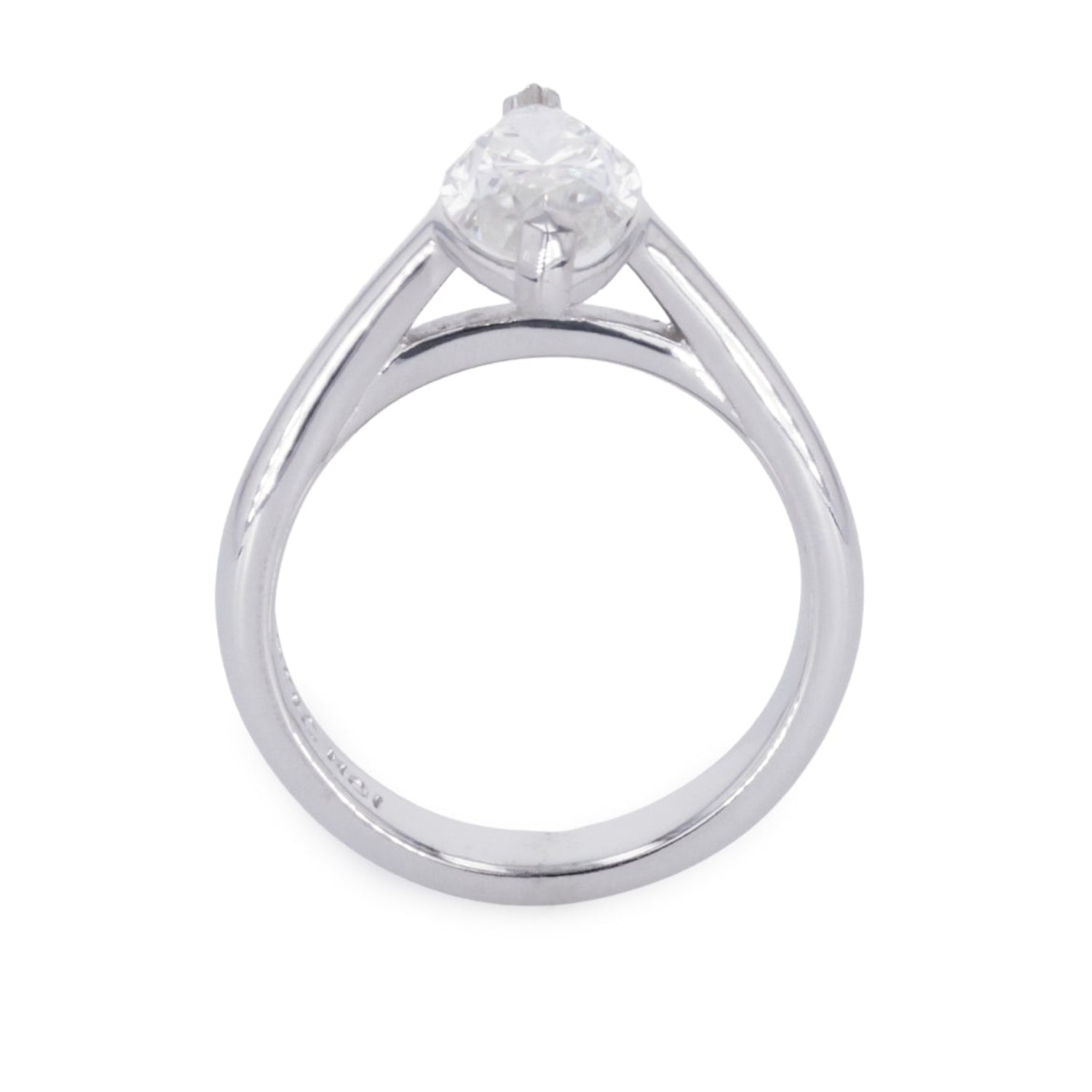 1.80 CTW DEW Marquise Moissanite Two-Prong Solitaire Ring in Sterling Silver