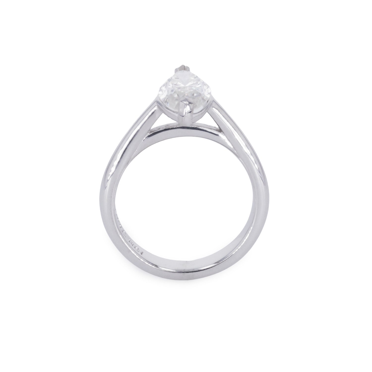 1.80 CTW DEW Marquise Moissanite Two-Prong Solitaire Ring in Sterling Silver