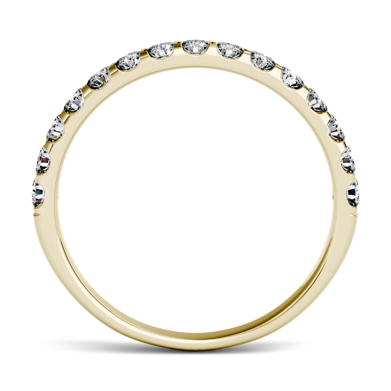 0.45 CTW DEW Round Moissanite Anniversary Band in 14K Yellow Gold