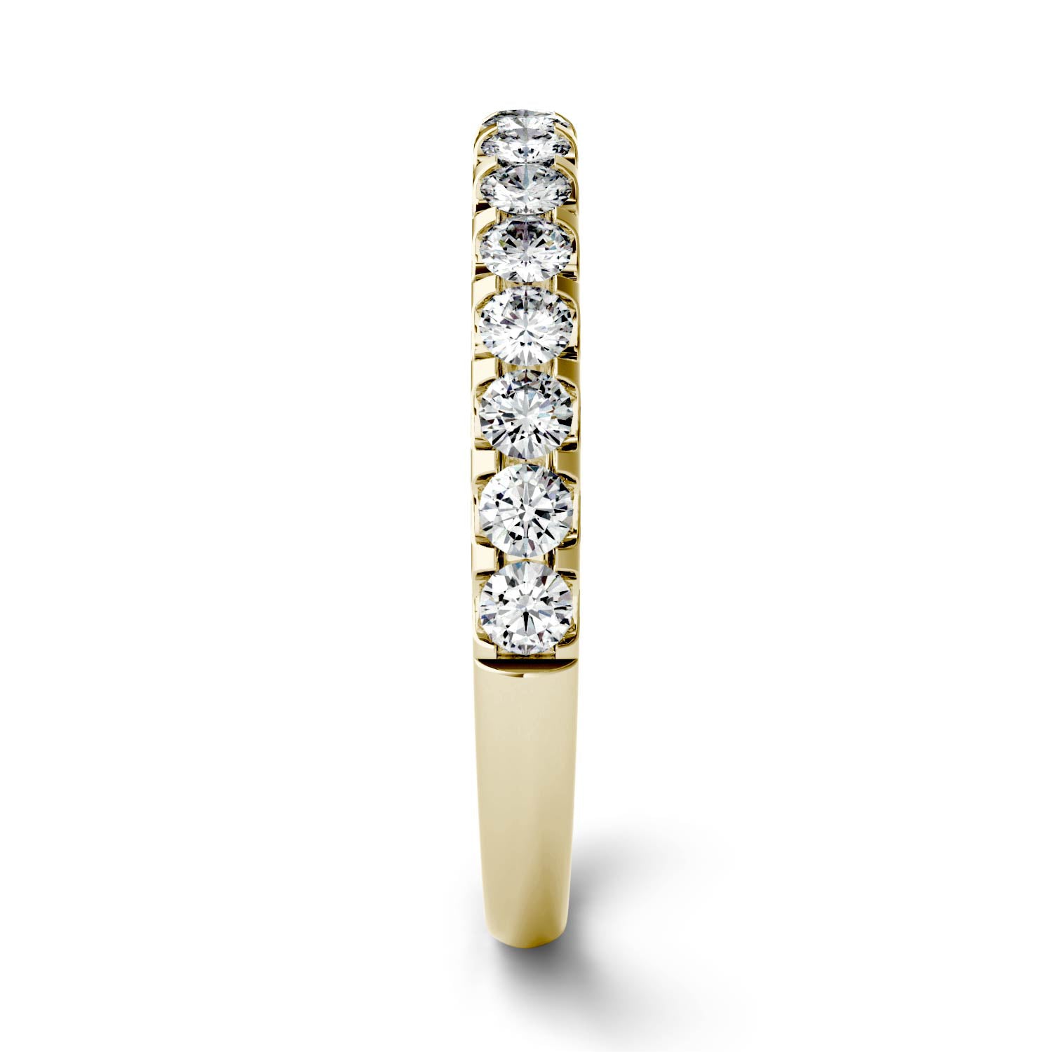 0.45 CTW DEW Round Moissanite Anniversary Band in 14K Yellow Gold