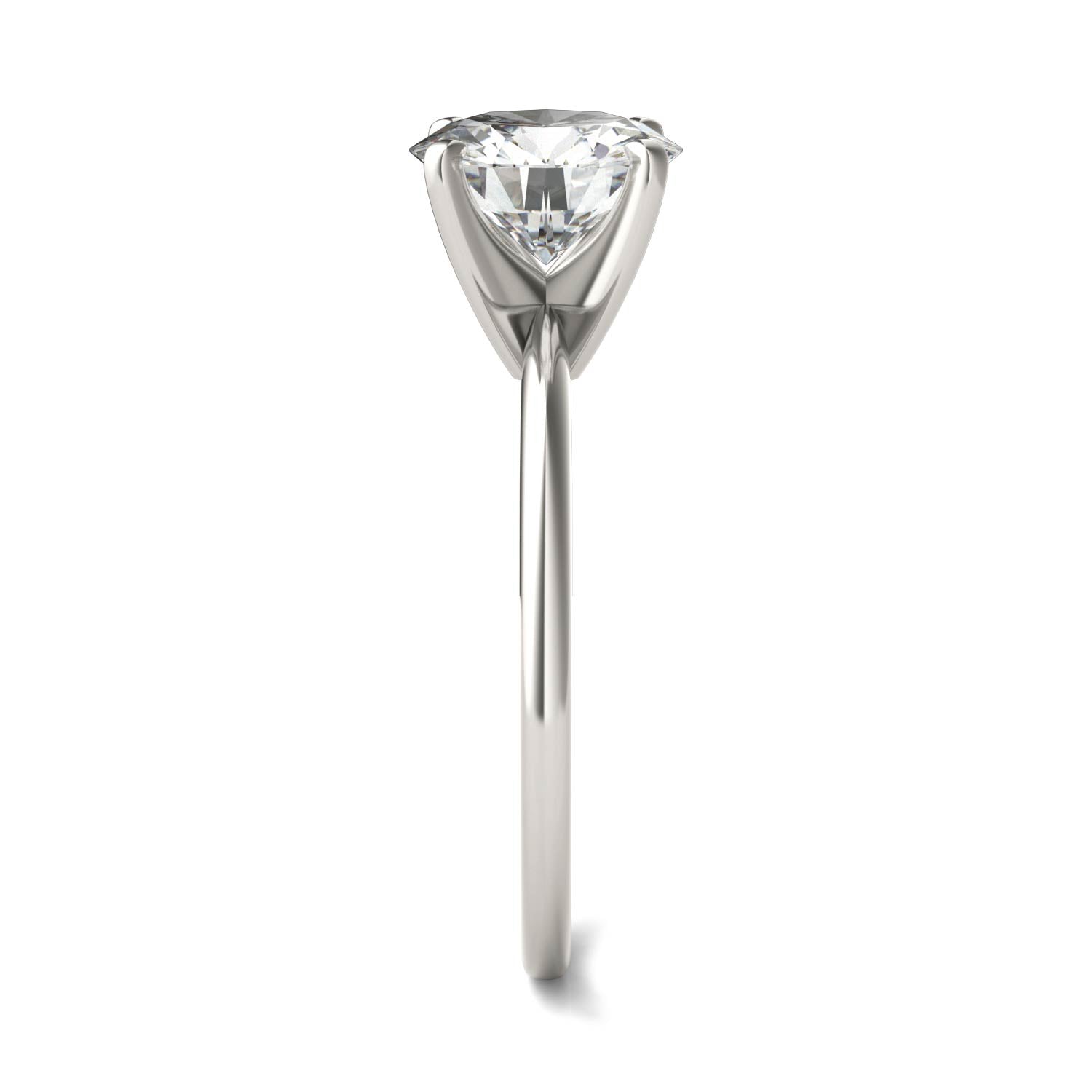 1.90 CTW DEW Round Moissanite Solitaire Engagement Ring in 14K White Gold