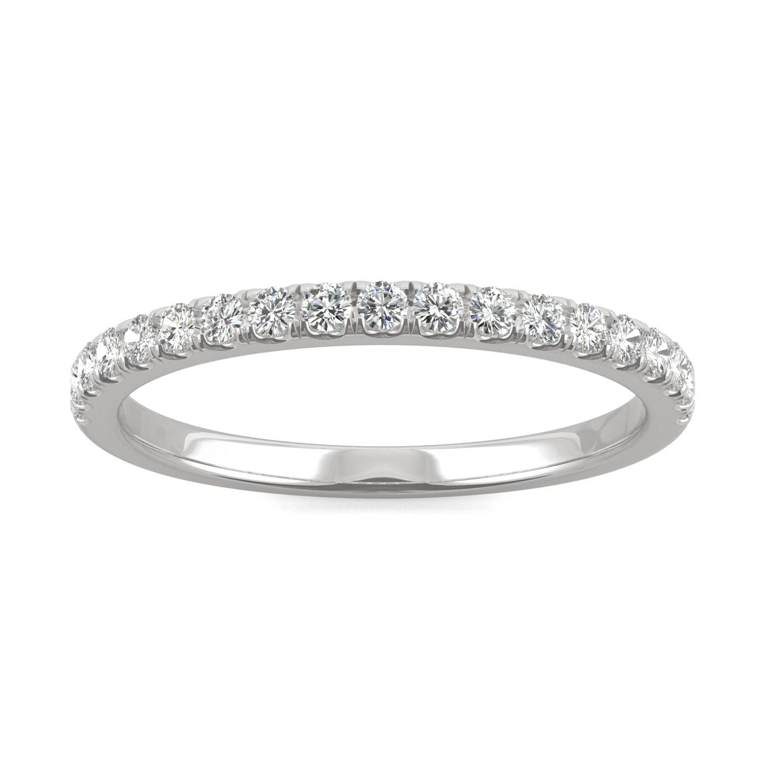 0.33 CTW DEW Round Moissanite Anniversary Band in 14K White Gold