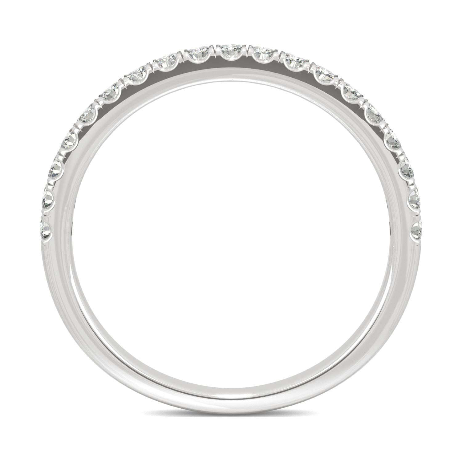 0.33 CTW DEW Round Moissanite Anniversary Band in 14K White Gold