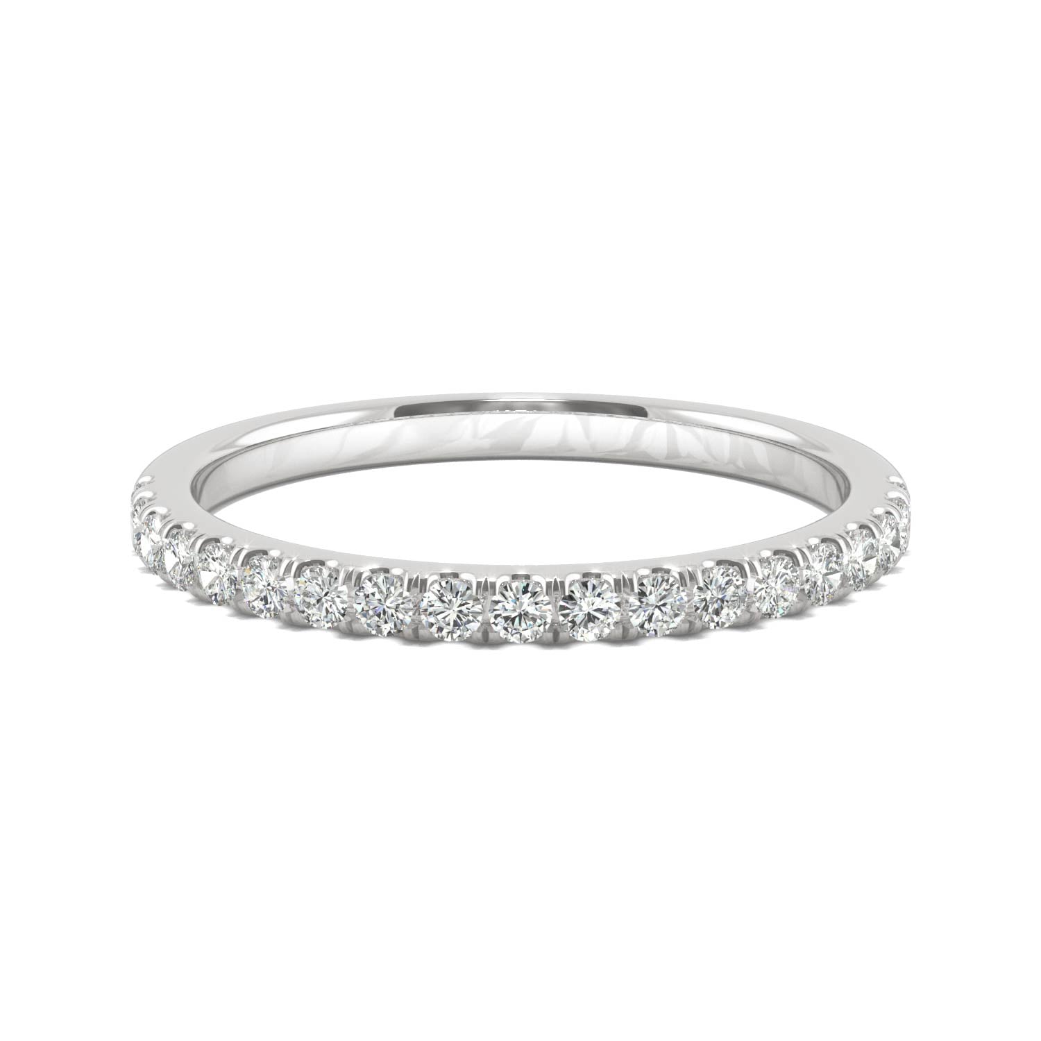 0.33 CTW DEW Round Moissanite Anniversary Band in 14K White Gold