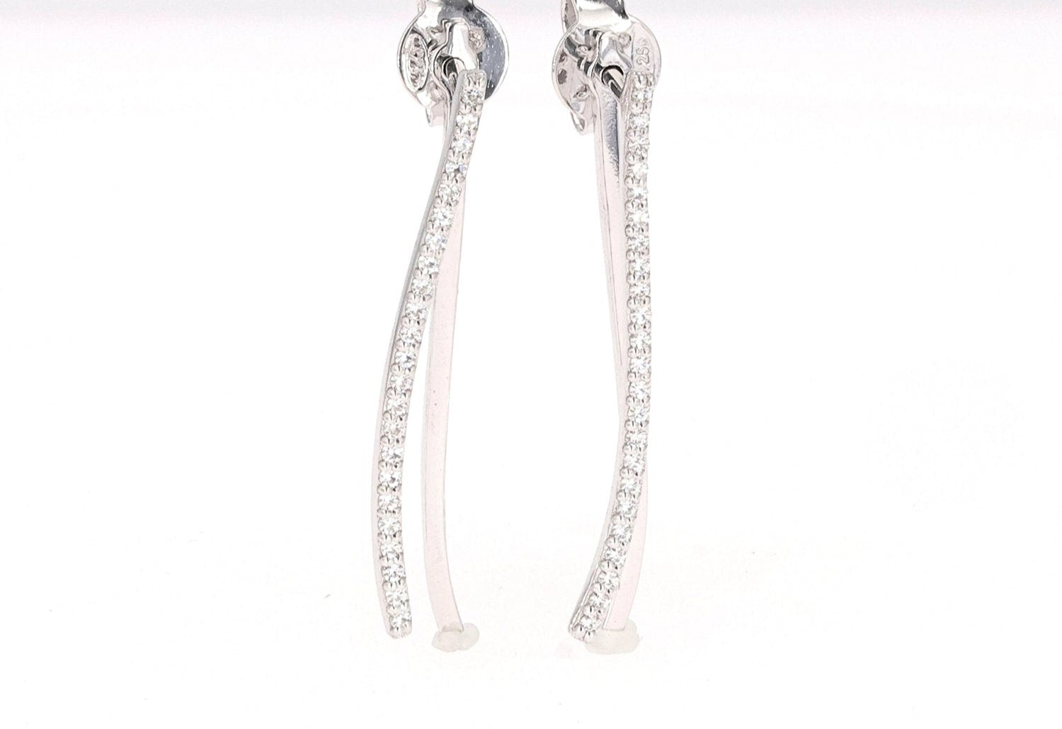 0.23 CTW DEW Round Near-Colorless Moissanite Fashion Earring in Sterling Silver