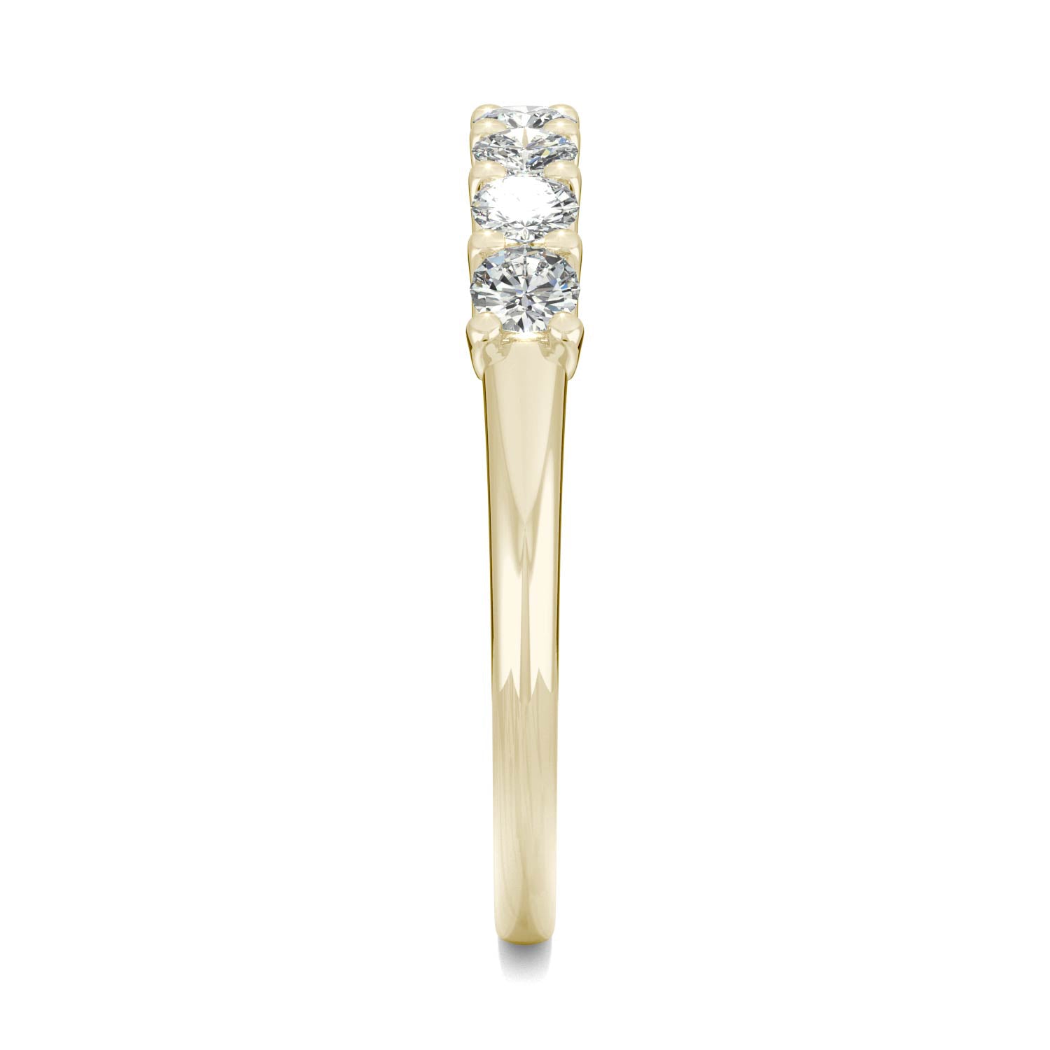 0.42 CTW DEW Round Moissanite Anniversary Band in 14K Yellow Gold