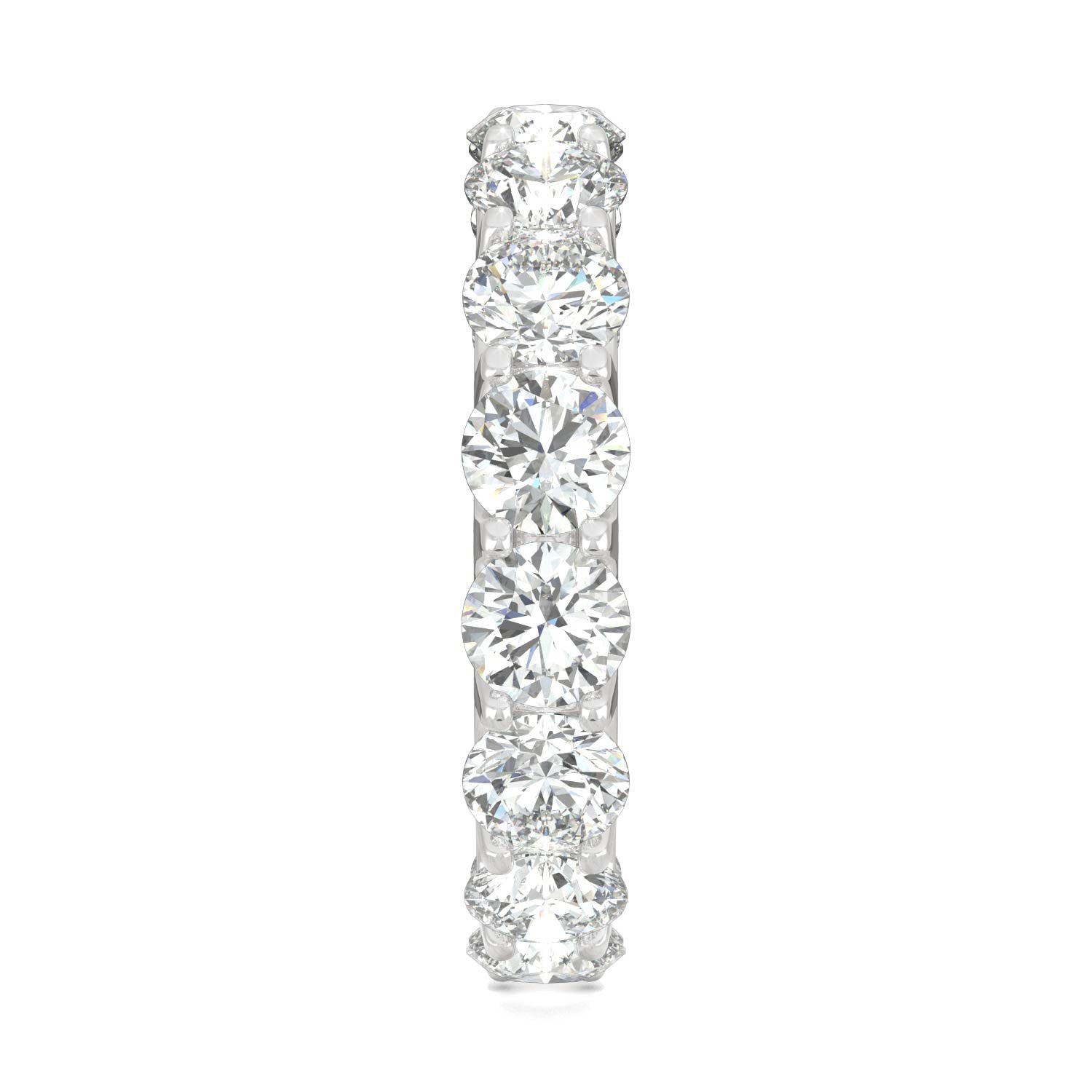 5.28 CTW DEW Round Moissanite Eternity Band in 14K White Gold