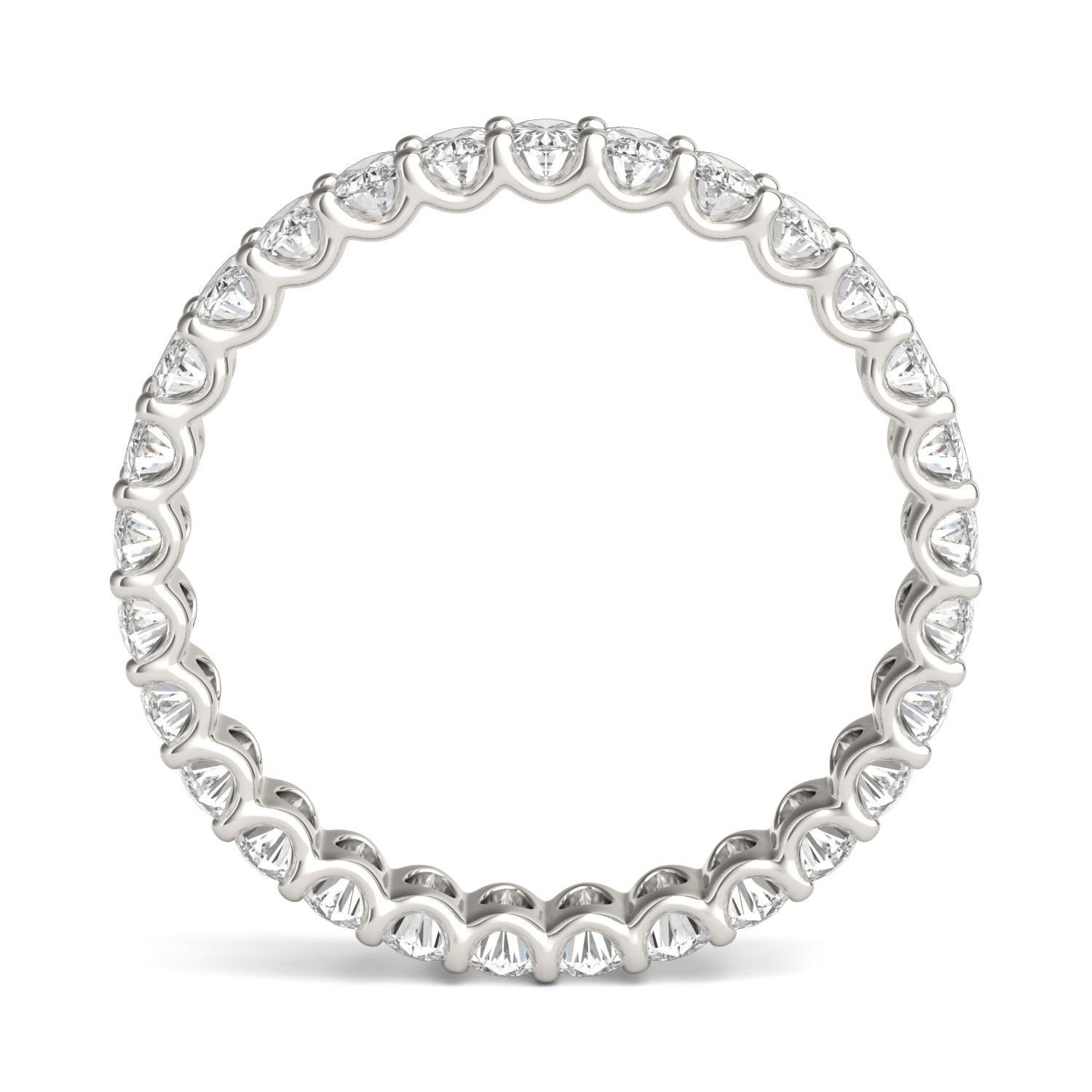 2.90 CTW DEW Oval Moissanite Eternity Band in 14K White Gold