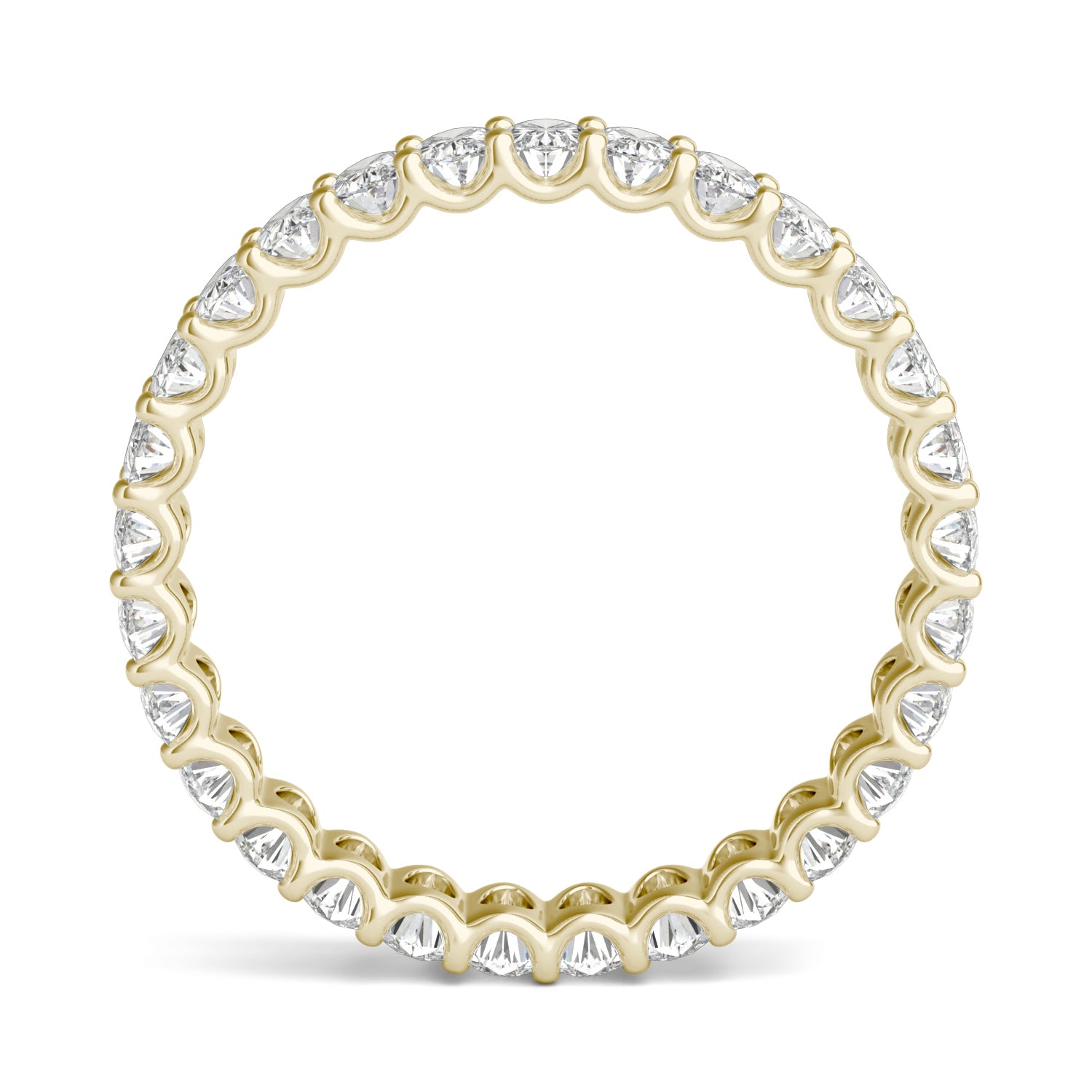 2.90 CTW DEW Oval Moissanite Eternity Band in 14K Yellow Gold