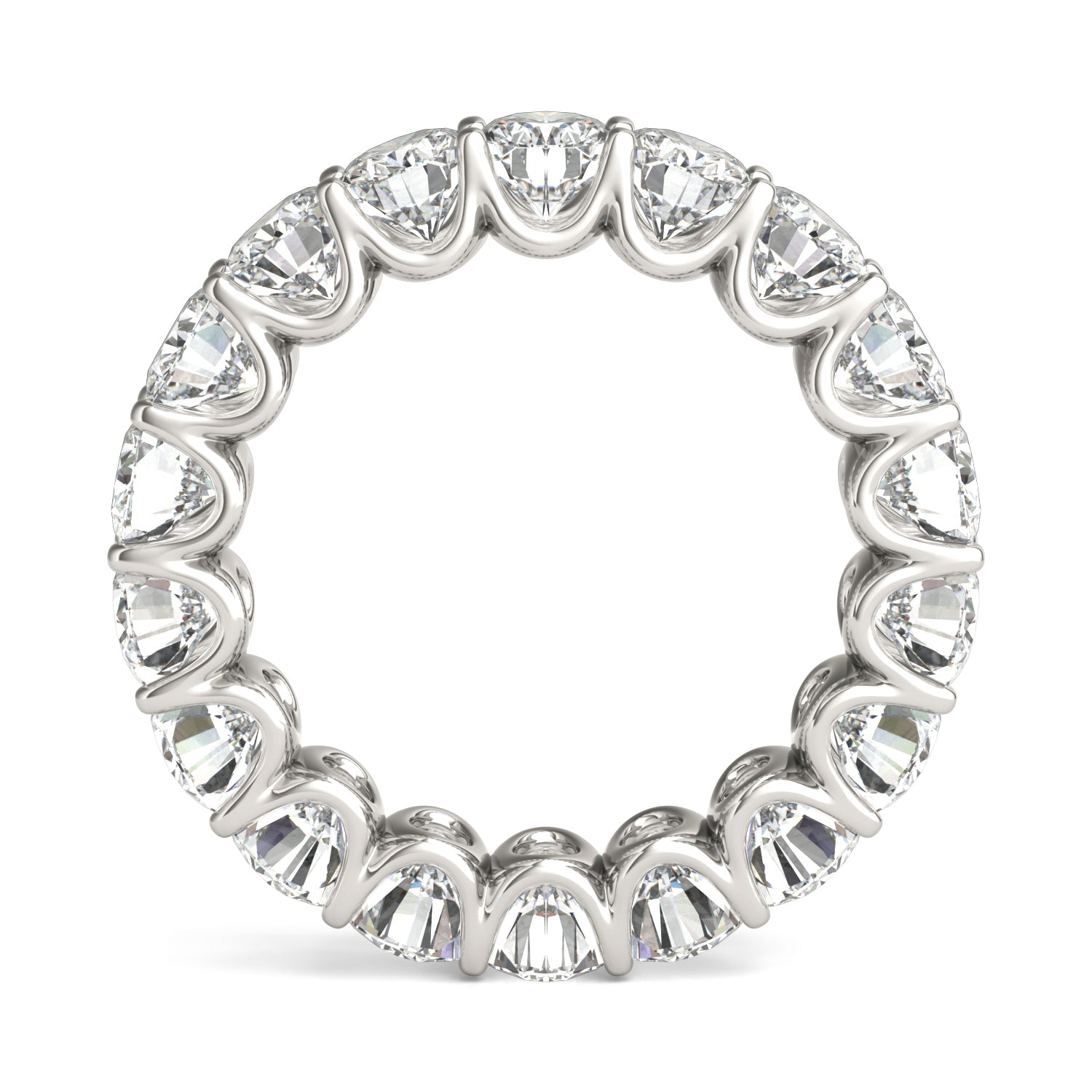 8.50 CTW DEW Oval Moissanite Eternity Band in 14K White Gold