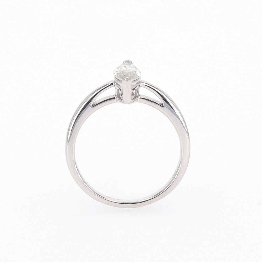 0.70 CTW DEW Marquise Moissanite Two Prong Solitaire Ring in Sterling Silver
