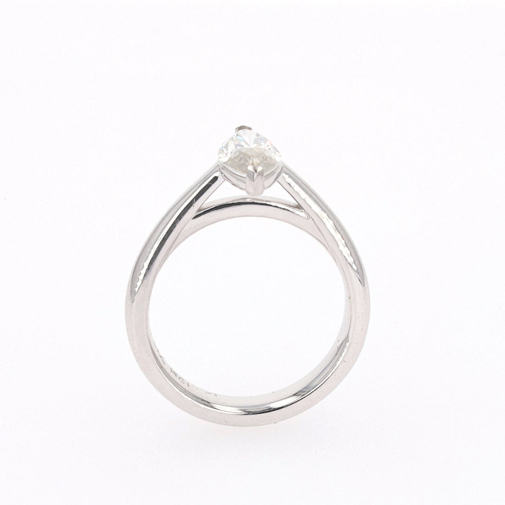 1.40 CTW DEW Marquise Moissanite Two Prong Solitaire Ring in Sterling Silver