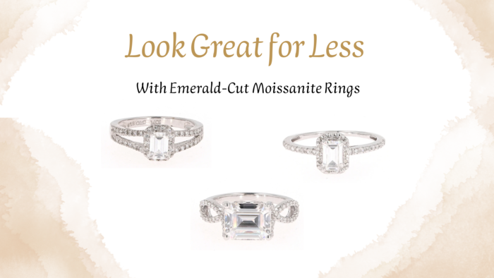 Look Great for Less with Emerald-Cut Moissanite Rings