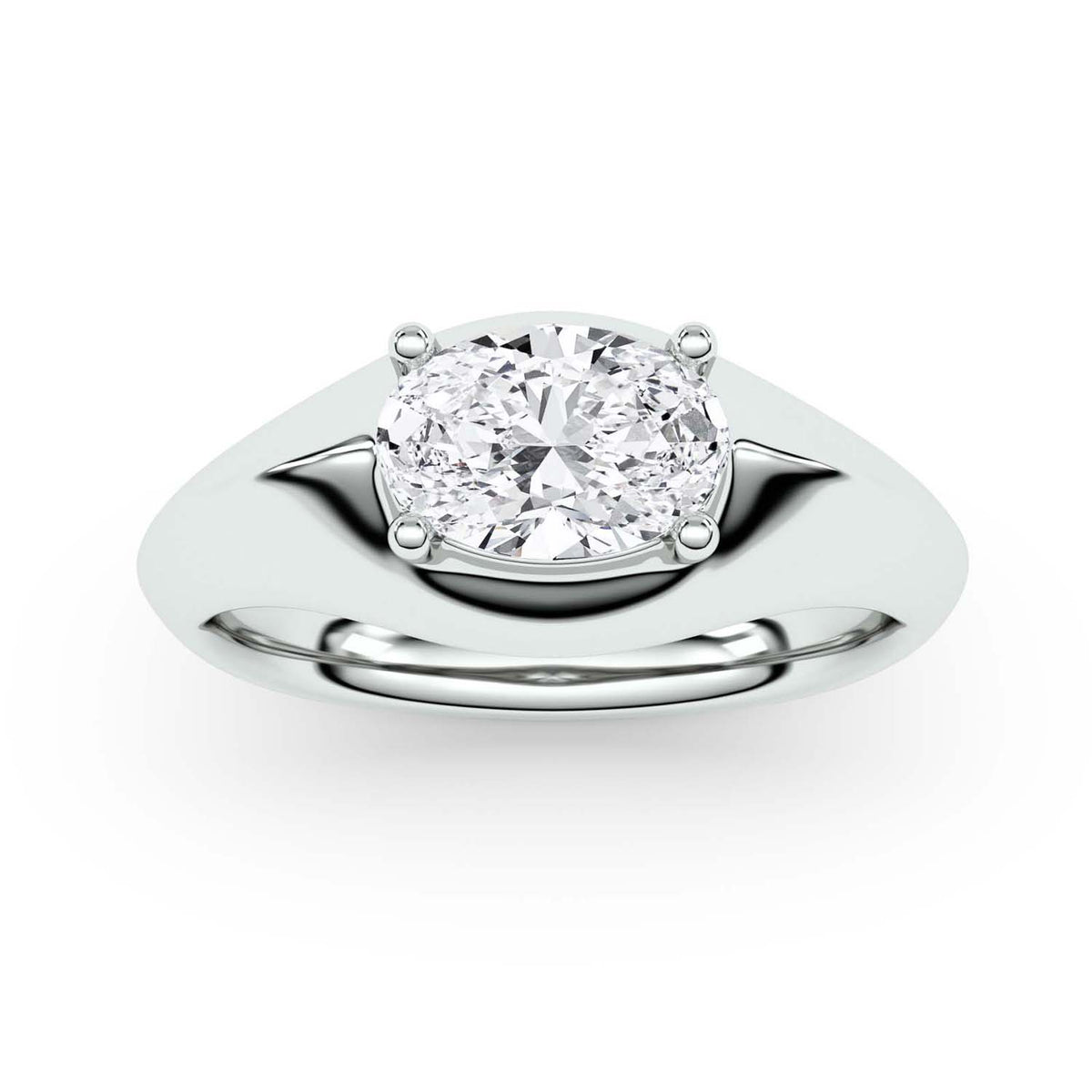 Forever Bright 1.41 CTW Moissanite Elongated Cushion Solitaire Ring 925 Silver