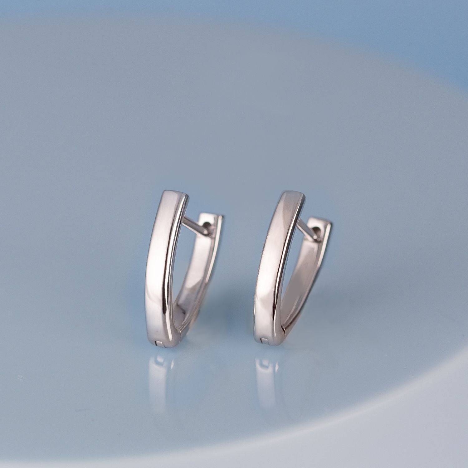 Huggie Hoop Earrings in Sterling Silver