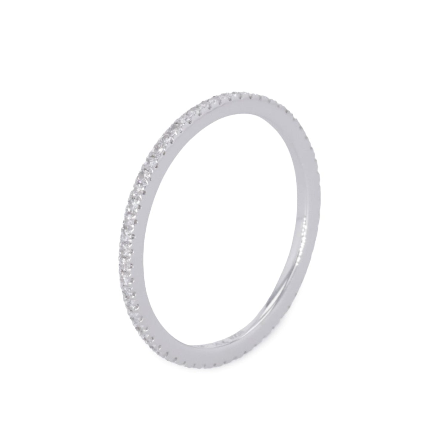 0.29 CTW DEW Round Moissanite Wedding Band in 14K White Gold