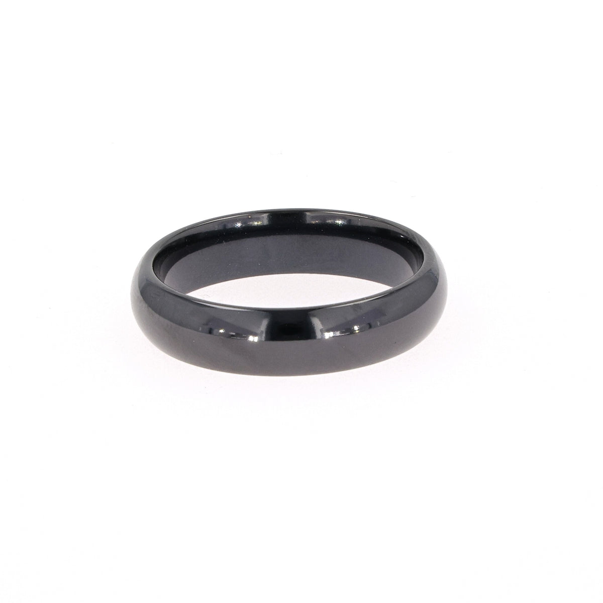 Domed Black Titanium Men's Band