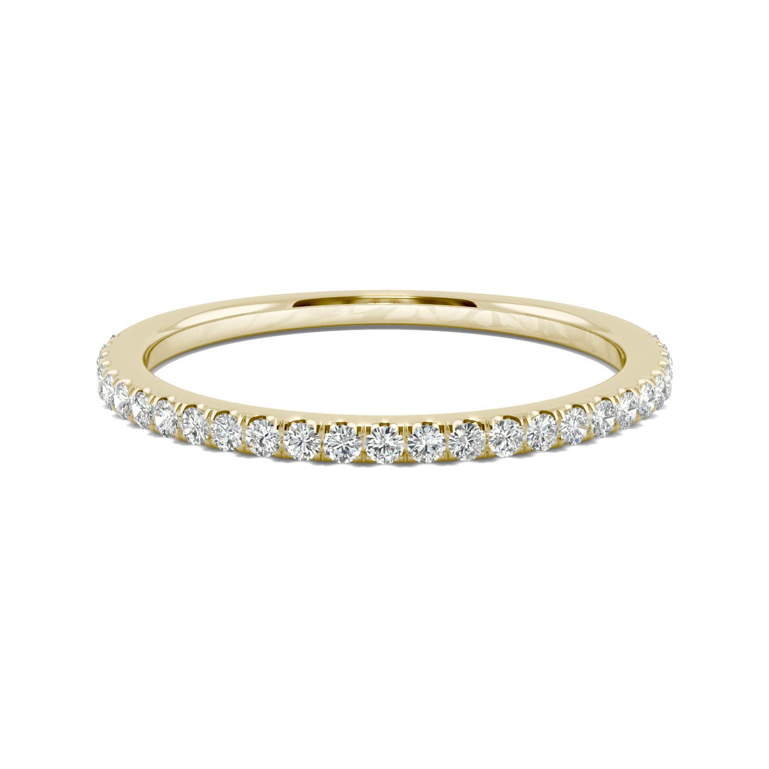 0.27 CTW DEW Moissanite Classic Wedding Band in 14K Yellow Gold