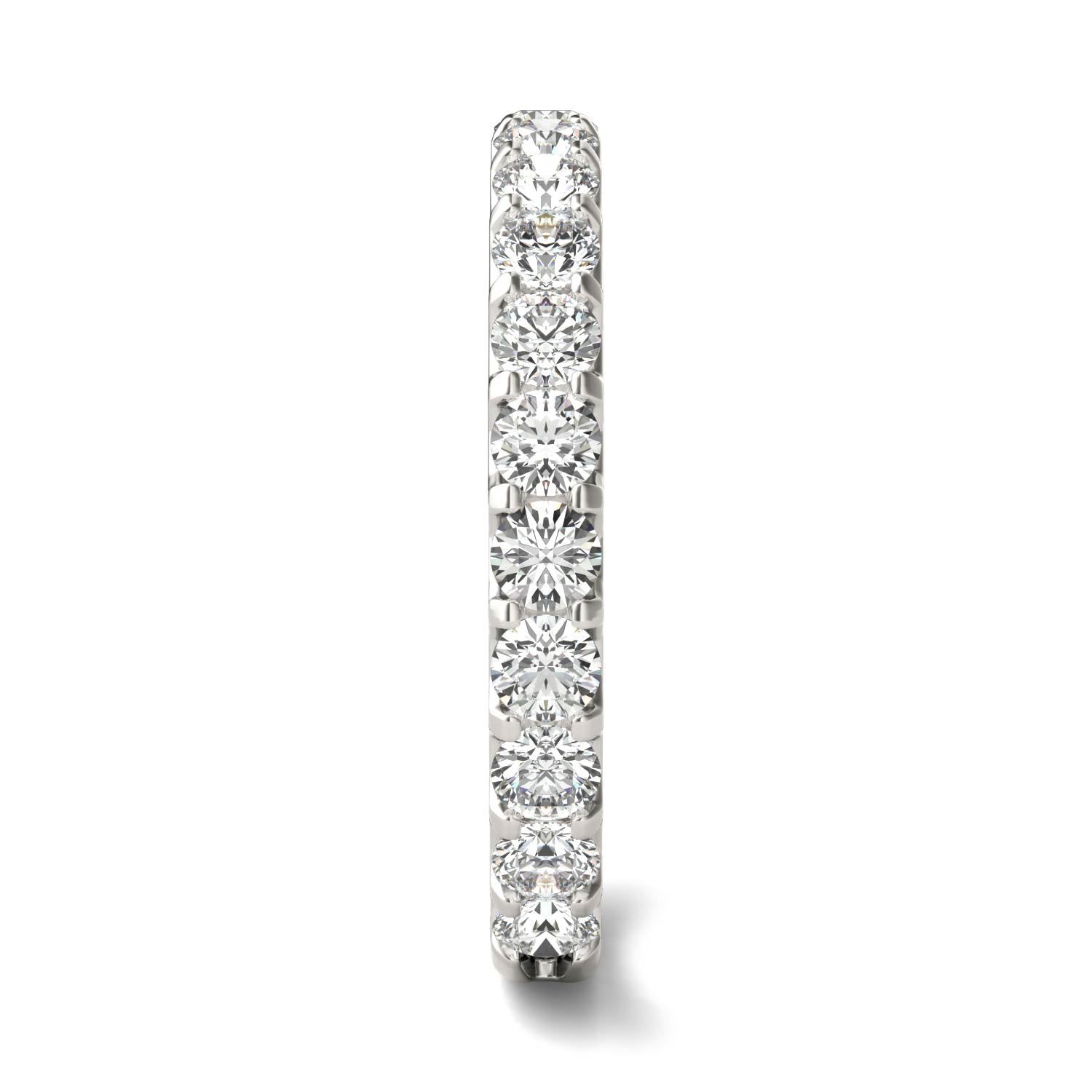 1.00 CTW DEW Round Moissanite Classic Anniversary Band in 14K White Gold